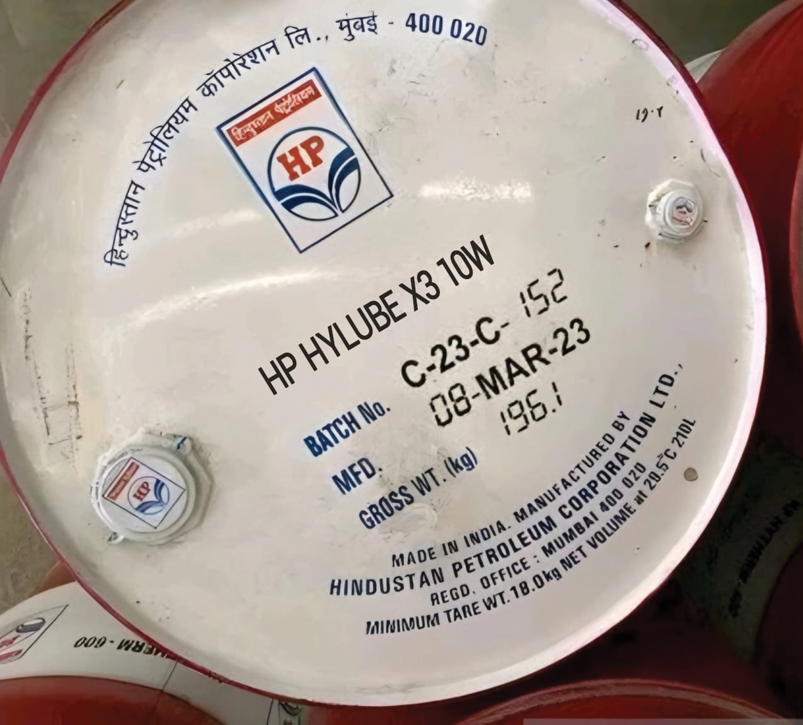 HP HYLUBE X3 10W 30 barrel